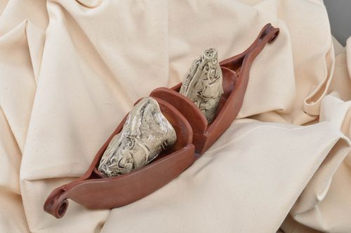 Handmade decorative tableware set porcelain napkin holder and spice pots - MADEheart.com