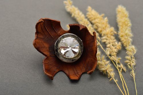 Ring Leder handmade Schmuck Ring Mode Accessoires schöner Ring Geschenk  - MADEheart.com