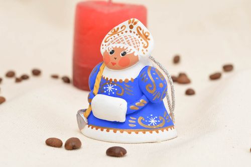 Magnete da frigo fatto a mano in ceramica calamita a forma di campanella - MADEheart.com