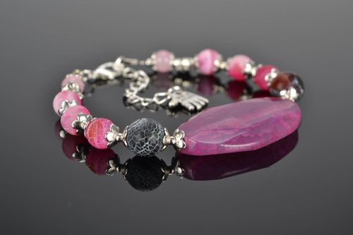 Bracelet en pierres naturelles élégant fait main - MADEheart.com