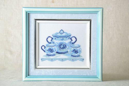 Cuadro artesanal bordado elemento decorativo para cocina regalo original - MADEheart.com