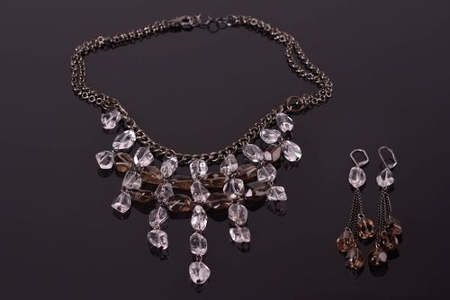 Set di orecchini e collana fatto a mano kit di accessori di rauh topazio - MADEheart.com