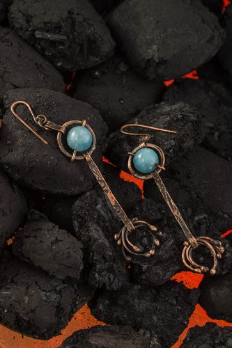 Handmade earrings unusual earrings copper jewelry designer accessory gift ideas - MADEheart.com