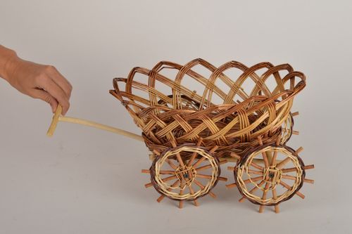 Handmade cute table decor woven stylish basket beautiful woven decoration - MADEheart.com