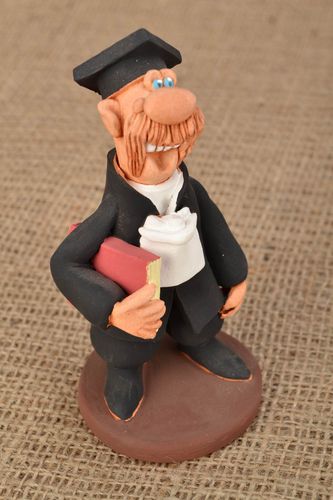 Statuetta originale in argilla fatta a mano figurina decorativa in ceramica - MADEheart.com