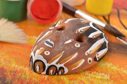 Handmade designer fridge magnet in shape of carnival mask - MADEheart.com