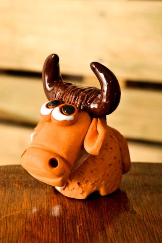 Figura original artesanal decoración de interior de arcilla elemento decorativo - MADEheart.com