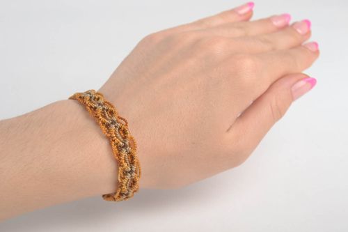 Модный браслет ручной работы тонкий браслет из ниток плетеный браслет макраме - MADEheart.com