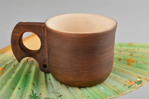 Чайная чашка ручной работы глиняная чашка красивая посуда для чая стильная - MADEheart.com