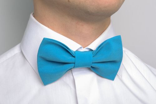 Blue bow tie for suit - MADEheart.com