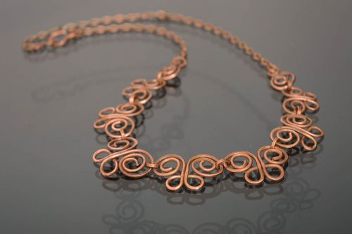 Wire wrap metal necklace Butterfly - MADEheart.com