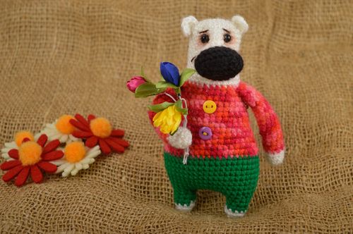 Häkel Kuscheltier handmade Geschenk Idee Plüsch Bär Spielsachen für Kinder - MADEheart.com