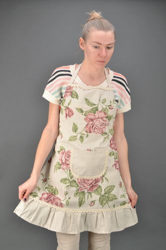 Kitchen apron made of cotton and polyamide - MADEheart.com