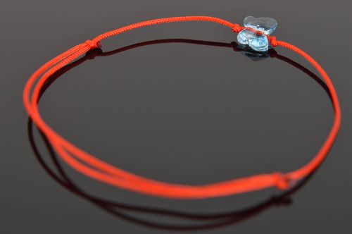 Handmade bracelet with crystal bead stylish accessory silk bracelet for women - MADEheart.com