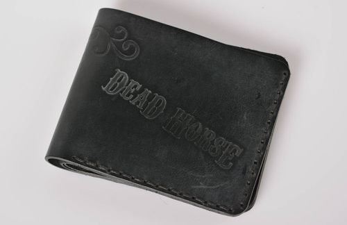 Mens leather wallet handmade leather wallet leather pouch gift ideas for him - MADEheart.com