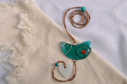 Pendente di vetrata fatto a mano uccello decorativo decorazioni di casa - MADEheart.com