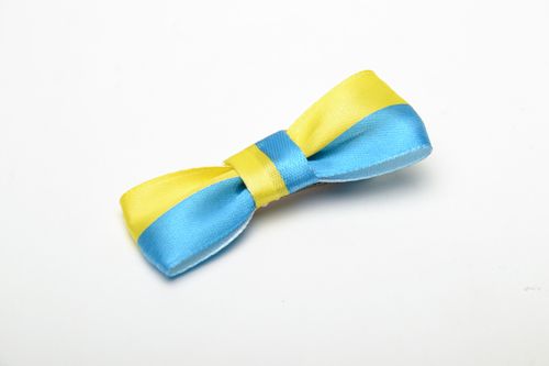 Strict satin ribbon bow hair clip - MADEheart.com