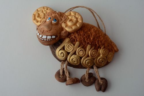 Interieur Anhänger aus Ton Schaf - MADEheart.com
