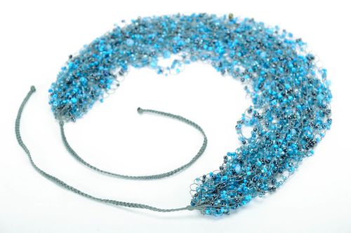 Bead necklace Winter sea - MADEheart.com
