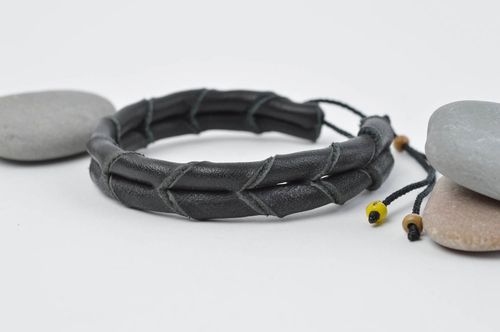 Handmade leather bracelet stylish designer bracelet unusual cute jewelry - MADEheart.com
