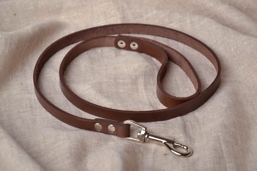 Leather dog leash - MADEheart.com