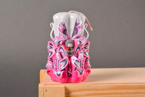 Paraffin candle handmade carved candle housewarming present decorative use only - MADEheart.com