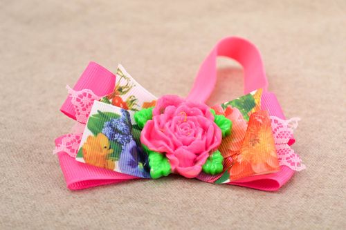 Bright handmade flower headband trendy hair designer hair accessories for her - MADEheart.com