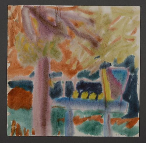 Watercolor painting Autumn - MADEheart.com