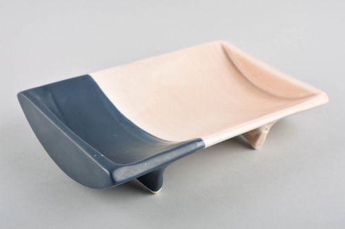 Ceramic handmade plate unusual beautiful home decor clay stylish accessories - MADEheart.com