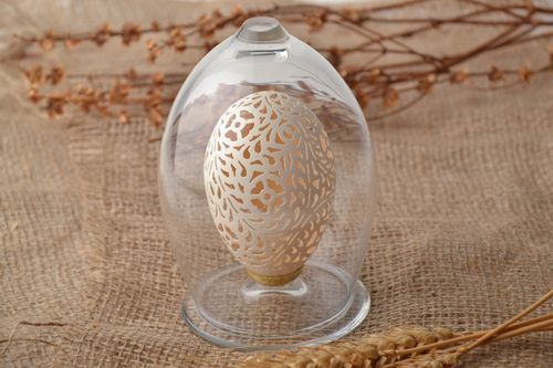 Engraved lacy goose egg - MADEheart.com