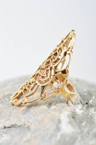 Украшение ручной работы необычное крупное женское кольцо украшение из металла - MADEheart.com