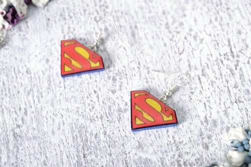 Earrings Superman - MADEheart.com