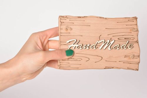 Unusual handmade wall panel wooden panel wood craft wall hanging for decor only - MADEheart.com