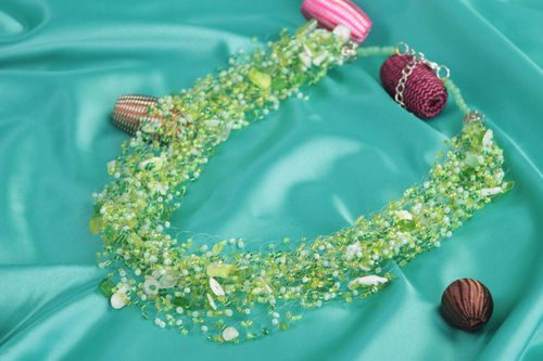 Collana di perline fatta a mano originale di moda bigiotteria da donna - MADEheart.com