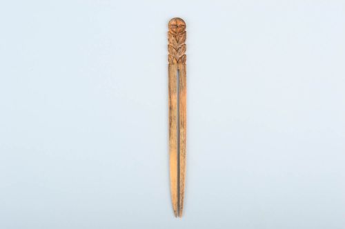 Handmade designer wooden stick beautiful hair accessory elegant stick for hair - MADEheart.com
