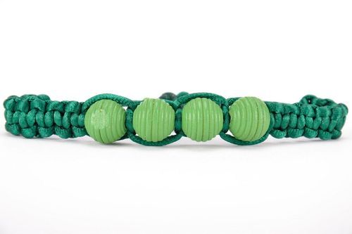 Bracelet made of satin and wood - MADEheart.com
