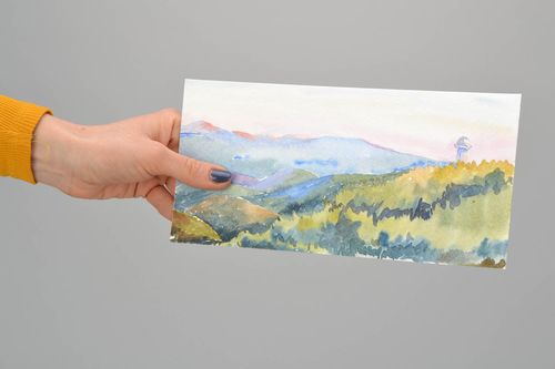 Cuadro de paisaje en acuarelas - MADEheart.com