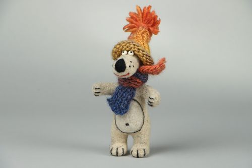 Brinquedo de feltro Urso com gorro - MADEheart.com