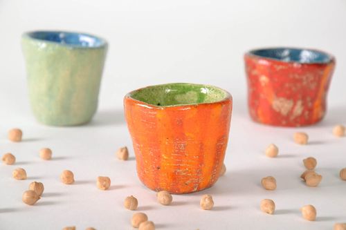 Petit verre en argile fait main - MADEheart.com