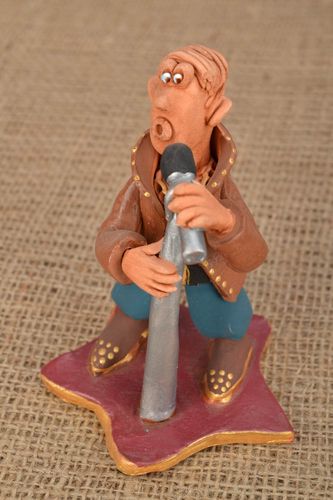 Ceramic figurine with painting Singer - MADEheart.com
