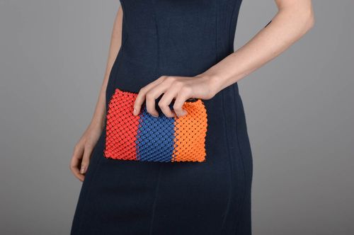 Macrame bag cosmetic case handmade bag women accessories presents for women - MADEheart.com