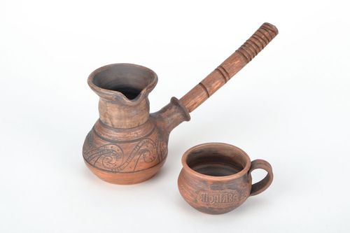 Cezve en terre cuite fait main  - MADEheart.com