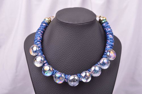 Handmade necklace beaded neck accessory interesting designer necklace - MADEheart.com