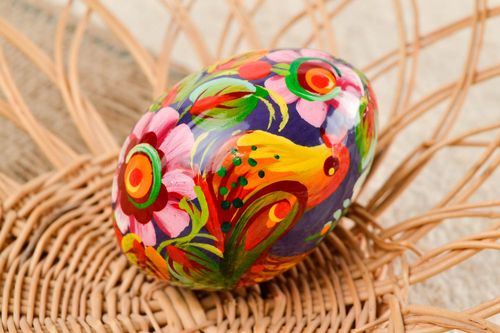 Handmade wooden Easter decor painted Easter egg small gifts decorative use only - MADEheart.com