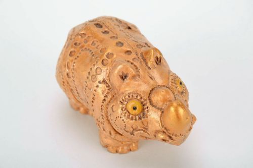 Estatueta de gesso Rinoceronte - MADEheart.com