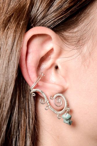 Handmade ear cuff designer ear cuff silver ear cuff for women gift ideas - MADEheart.com