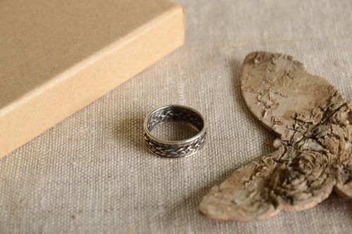 Unusual handmade silver ring metal ring beautiful jewellery gift ideas - MADEheart.com