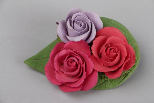 Hair clip with small roses - MADEheart.com