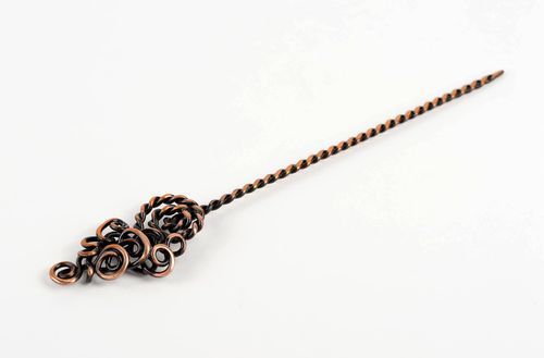 Handmade hair pin designer hair accessory metal hair pin unusual gift - MADEheart.com