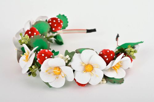 Handmade beautiful flower hairband stylish head accessory cute hairband - MADEheart.com
